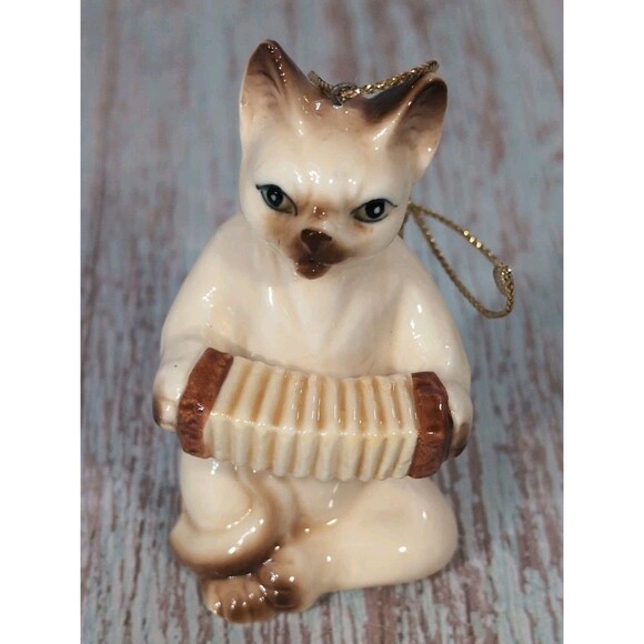 Vintage Porcelain Cat Orchestra Band 5 Miniature Figurines Ornaments Bone China - Picture 17 of 17